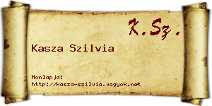 Kasza Szilvia névjegykártya