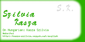 szilvia kasza business card